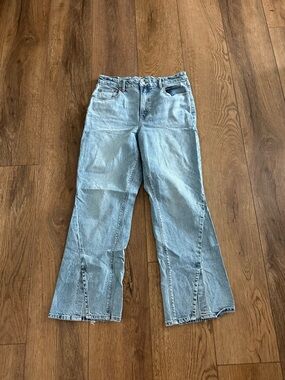 American Eagle Outfitters Light Blue Wide-Leg Jeans